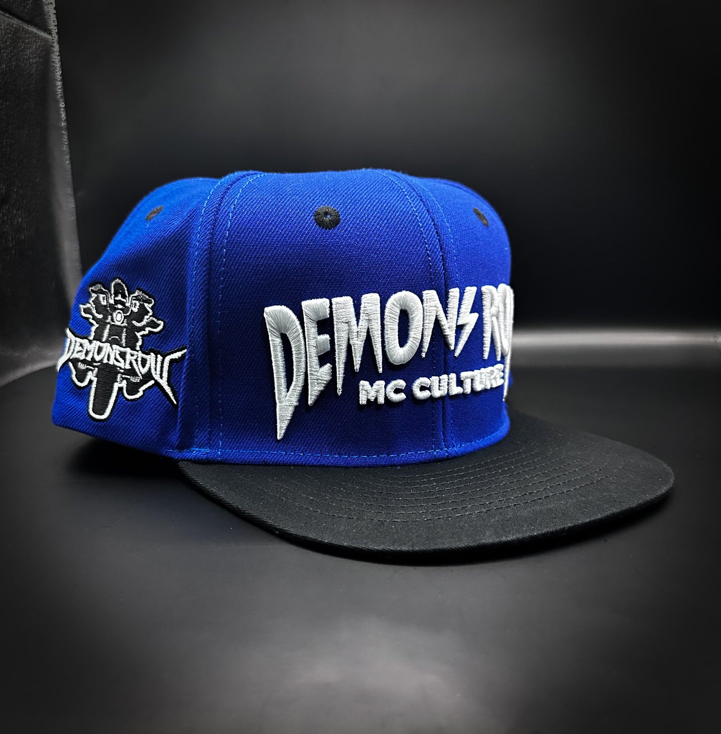 Blue And black Demons Row Snapback
