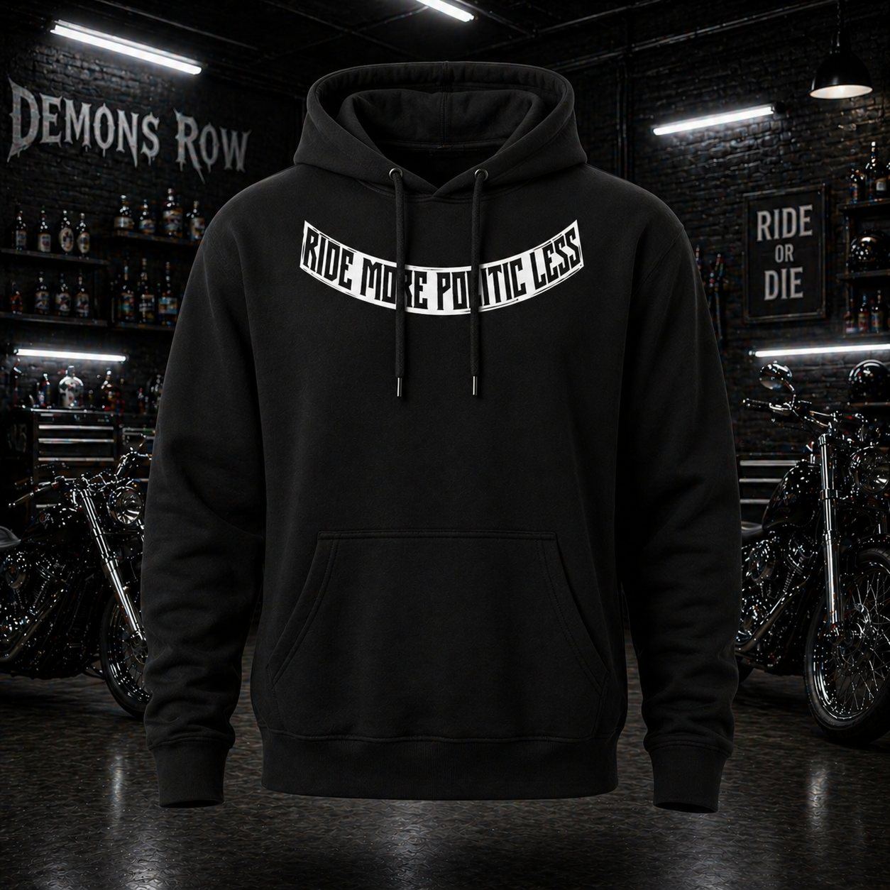 Black Ride More Politic Less Hoodie