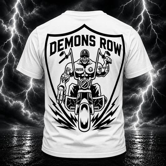 White Demons Row Signature T Shirt