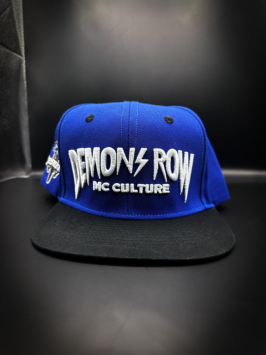 Blue And black Demons Row Snapback