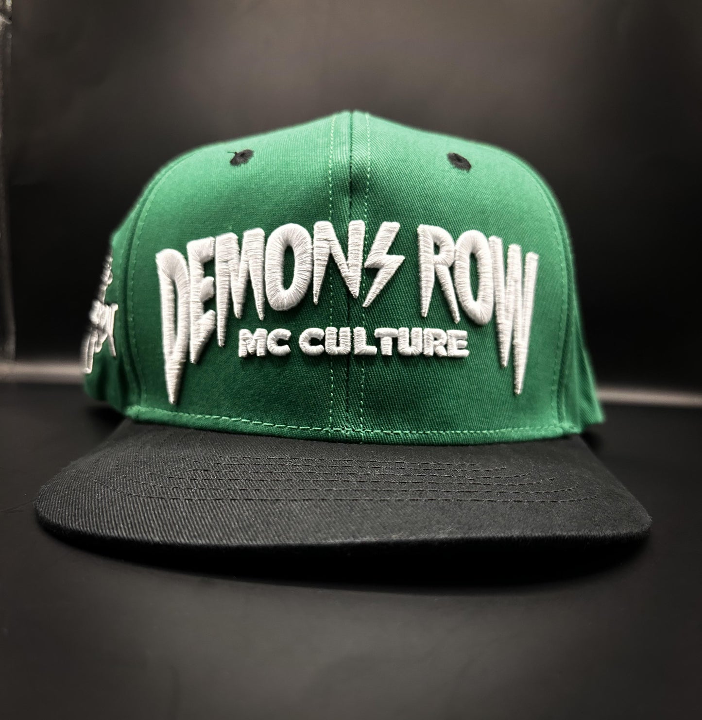 Green And Black Demons Row Snapback