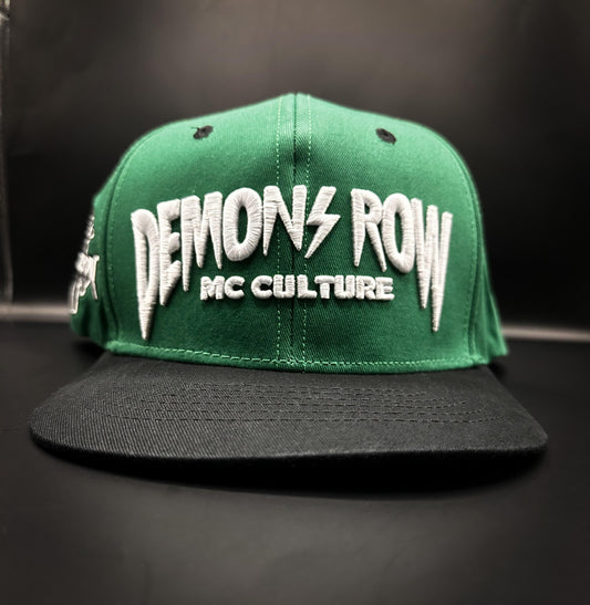 Green And Black Demons Row Snapback