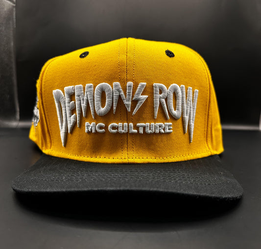 Yellow And black Demons Row Snapback